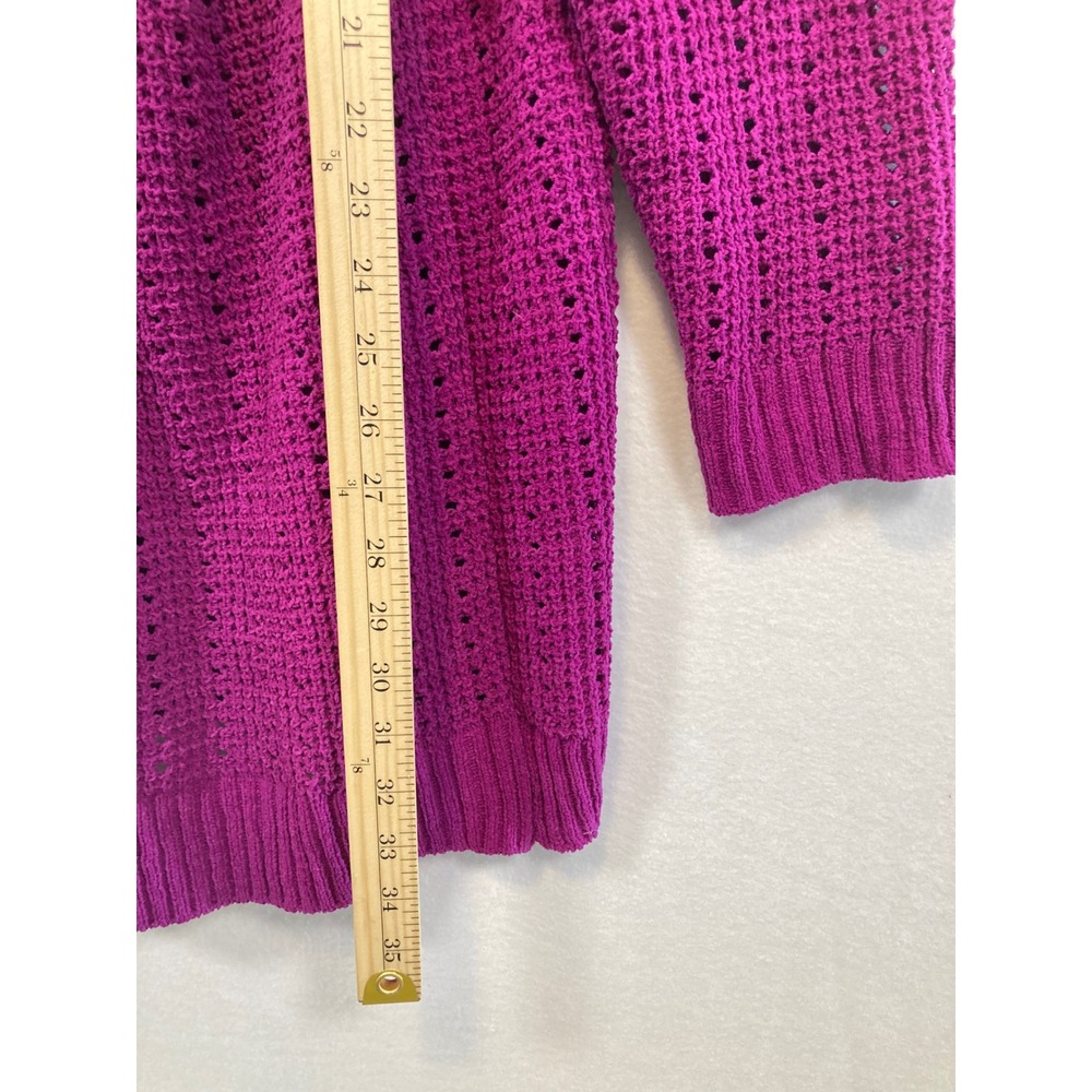 Terra Sky Women's Open Front Knit Cardigan Magenta 0X‎ 14W - Picture 6 of 9